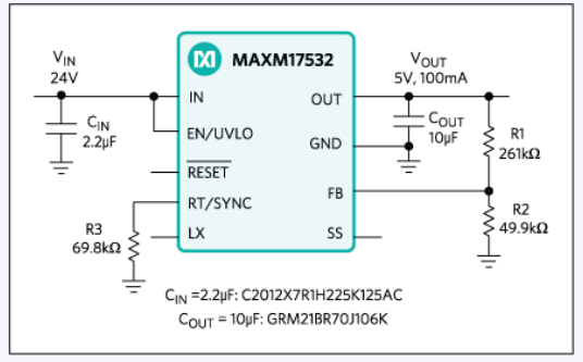 MAXM17532降壓型DC-DC電源模塊